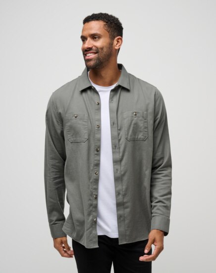 CLOUD FLANNEL BUTTON-UP Image Thumbnail 1